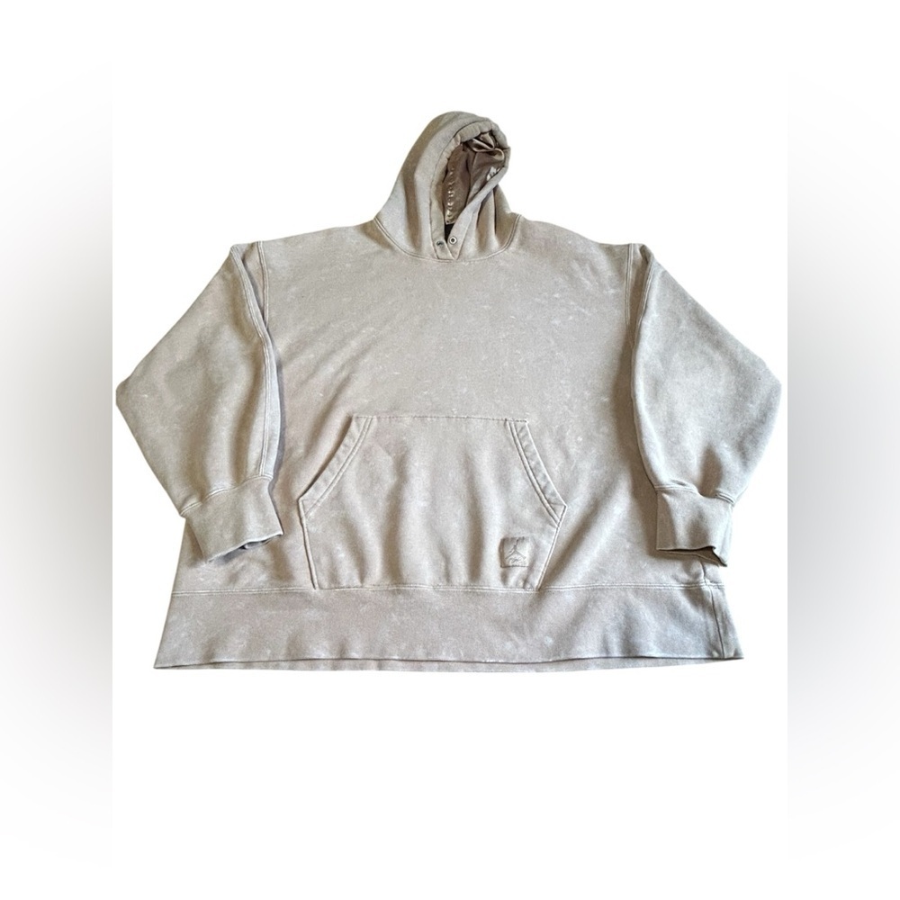 Jordan Satin Lined Hoodie Small Beige Pullover Nike Air